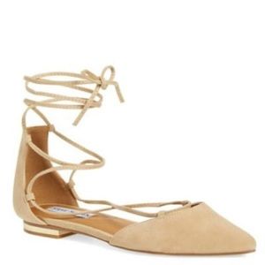 Steve Madden lace up flats, size 8